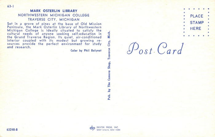 NMC Library (Mark Osterlin Library) - Archive Photo And Postcard (newer photo)